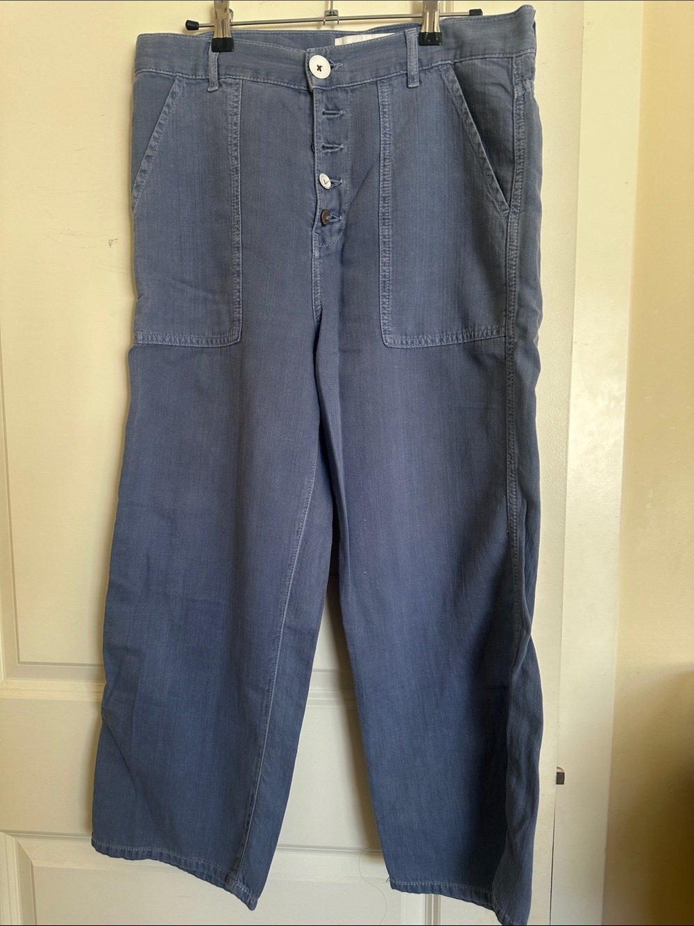 Zara Blue Button-Fly Casual Jeans